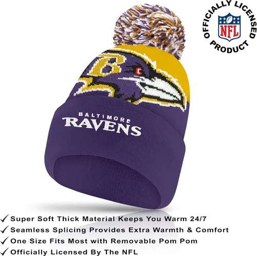 Miniatura 2 de Ultra Game Adults NFL Official Super Soft Winter Beanie Knit Hat With Warm Touch Screen Gloves Color del equipo 2