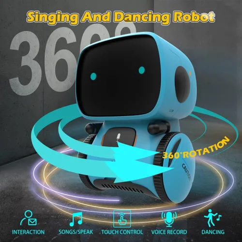 Miniatura 3 de KaeKid Robots para niños, robótico inteligente interactivo con sensor táctil, control de voz, reconocimiento de voz, canto, baile, repetición