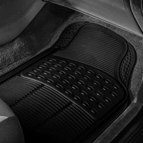 Miniatura 5 de FH Group Alfombrillas para automóvil - Alfombrillas de goma resistentes para automóviles, ajuste universal, juego completo de 3 filas, alfombrillas