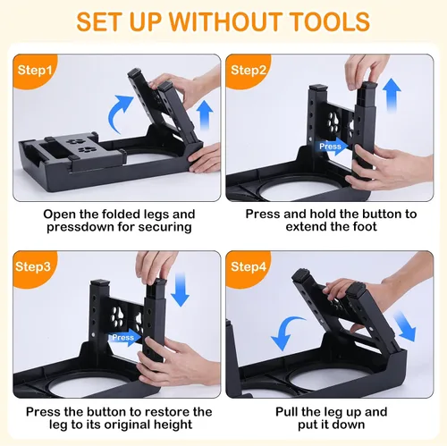 Miniatura 6 de LALOBLUE Cuencos elevados para perros, cuenco elevado para perros con 2 cuencos de comida de acero inoxidable para perros, soporte ajustable a 5