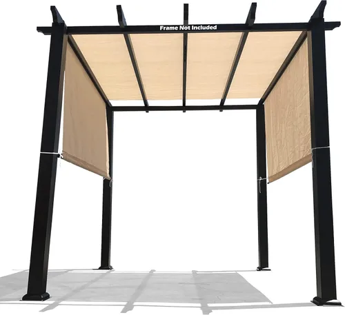 Cubierta de sombra para pérgola – Toldo de repuesto para pérgola con paño de sombra transpirable para pérgola de 10 x 10 y 12 x 10 pies (16 pies x