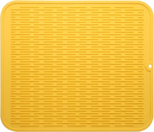 Miniatura 60 de MicoYang Alfombrilla de silicona para secado de platos para múltiples usos, fácil de limpiar, ecológica, resistente al calor, alfombrilla