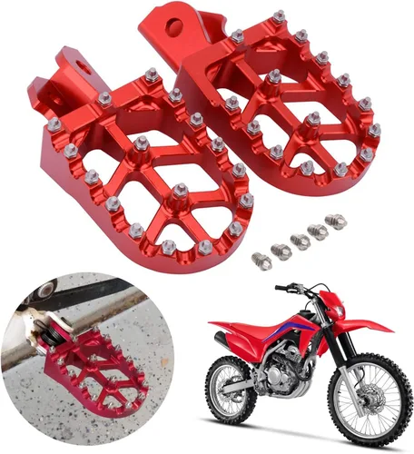 Miniatura 9 de AnXin Estriberas Estriberas Reposapiés Pedales Apoyos CNC para Z50R 80-99 XR50R 00-03 XR70R 97-03 XR80R XR100R 85-03 CRF80F CRF100F 04-13 Negro