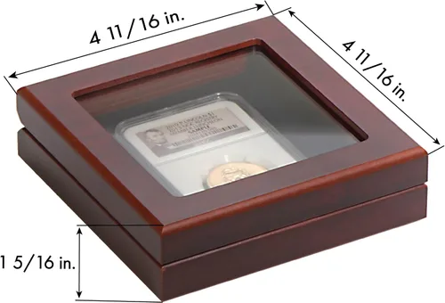 Miniatura 4 de LIGHTHOUSE - VOLTERRA - Caja de monedas de una sola losa con tapa forrada de seda para PCGS, NGC, ANACS, IGC y más