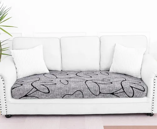 Miniatura 36 de Smiry Fundas de cojín de sofá estampadas, fundas elásticas suaves para sofá, fundas de sofá lavables antideslizantes, protector de muebles para Beige