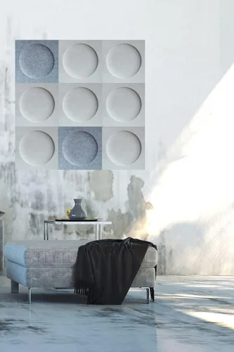 Miniatura 3 de Paneles acústicos 3D de pared, paquete de 12 paneles acústicos de arte circular de 12 x 12 pulgadas para decoración de pared interior, paneles