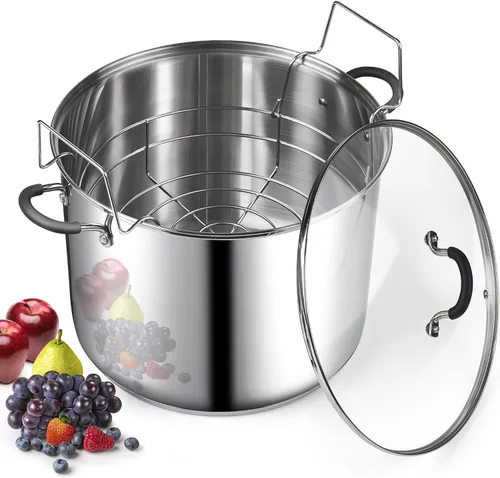 Miniatura 11 de Sartén para saltear con tapa Cook N Home, de acero inoxidable 10", Plateado Utensilios de cocina de inducción para sopa, enlatado, apto