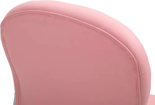 Miniatura 8 de Vinsetto Silla de tocador de maquillaje, silla de piel sintética para computadora con botones, reposabrazos acolchados, altura ajustable y ruedas