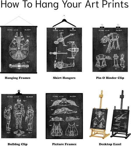 Miniatura 6 de ArtCantHurtU Regalos de Star Wars para hombres, 8 impresiones artísticas de pared (8 x 10) para niños y mujeres, baño, dormitorio, decoración
