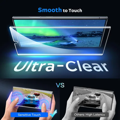 Miniatura 6 de FANGTIAN - Protector de pantalla para Samsung Galaxy S23 Ultra/S22 Ultra (alineación automática), protector de pantalla para S23 Ultra, fácil