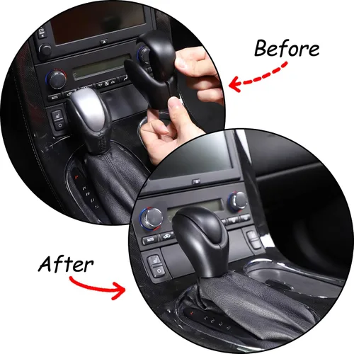Miniatura 4 de PIUGILH Cubierta de Cabeza de Perilla de Palanca de Cambios Trim Compatible con Corvette C6 2005-2013 Accesorios Interiores, Cubierta de Cabeza
