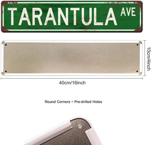 Miniatura 2 de Letrero de metal con texto en inglés "Tarantula AVE" (4 x 16 pulgadas)