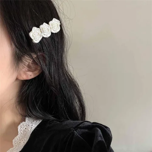 Miniatura 5 de Pinza para el cabello con diseño de flores bohemias, pasador de flores plateadas, elegante clip para la cabeza, accesorios decorativos