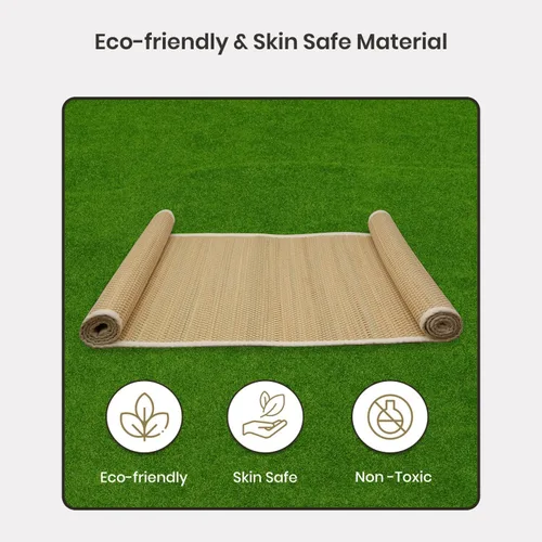 Miniatura 8 de LFH Home Handmade Straw Yoga Mat For Exercise, Workout, Fitness - Perfect Heavy Quality Eco Friendly Natural Straw Reversible Yoga Mat for Men &