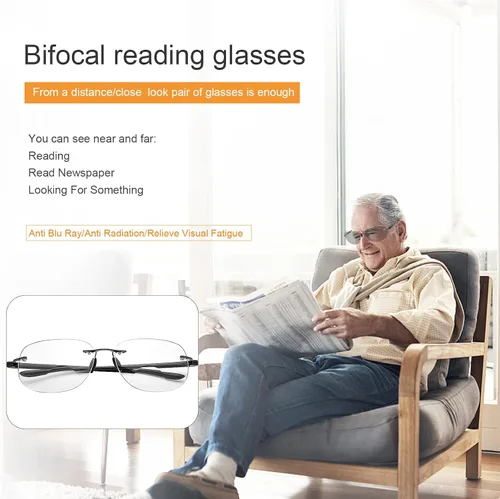 Miniatura 8 de YIMI Lentes de lectura bifocales fotocromáticos para hombres y mujeres, lectores de sol UV, para computadora, anti luz azul, lejos y cerca de doble
