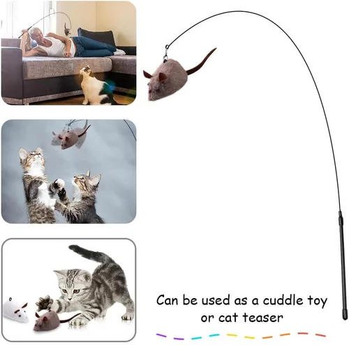 Miniatura 3 de PAZ'S GIFT Juguetes para gatos de felpa con hierba gatera, juguetes para patadas para gatos, limpia los dientes, elimina el mal aliento, adorables