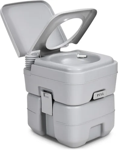 Miniatura 14 de YITAHOME Inodoro portátil, inodoro de campamento, inodoro de viaje para RV, tanque de desechos desmontable de 5.3 galones, boquillas de agua dobles