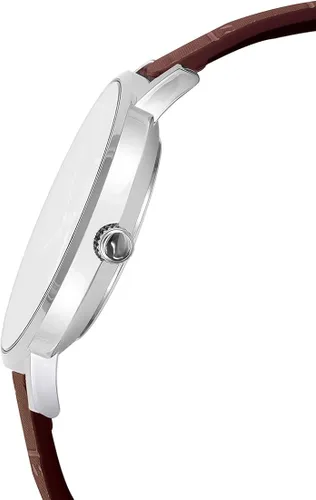 Miniatura 2 de Casio MTP-VT01L-7B2 - Reloj analógico para hombre con esfera plateada y correa de piel marrón