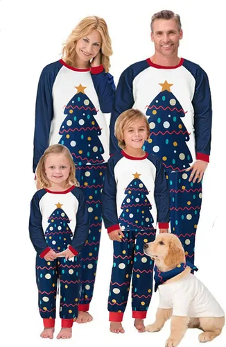OAKFashion Conjuntos de Pijamas Familiares de Navidad, Pijamas Familiares a Juego de Navidad Ropa de Dormir Pjs