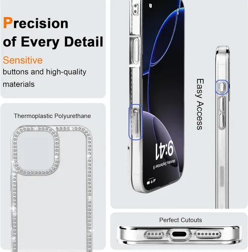 Miniatura 5 de Funda de teléfono con imágenes personalizadas para iPhone 17/16/15/14/13/12/11 Pro Max Plus Air, funda protectora suave de TPU transparente, diseño