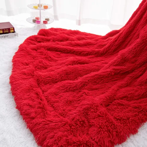HOMORE - Manta suave y esponjosa de piel sintética tipo sherpa, mullida, afelpada y acogedora, para cama, sofá, silla o diván, decorativa, 50"x60",