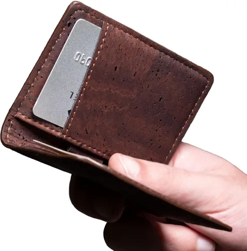 Miniatura 5 de Corkor Slim Wallet for Men, RFID Safe, Vegan Non Leather, Bi-fold Cards Cash