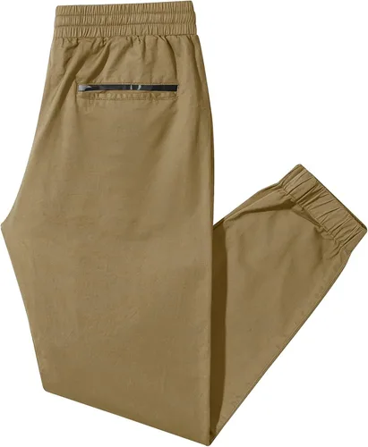 Miniatura 4 de JMIERR Pantalones deportivos de moda para hombre, pantalones cargo de sarga de algodón casuales con cordón