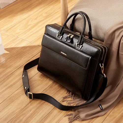 Miniatura 2 de CLUCI Maletín de cuero para mujer con cartera para mujer