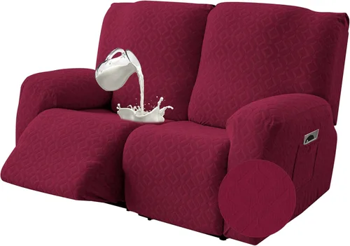 Miniatura 39 de Gennia Funda Impermeable para Sofá Reclinable, Fundas Elásticas para Sofá Reclinable con Bolsillos, Fundas Lavables para Sillón Reclinable Lazy Boy