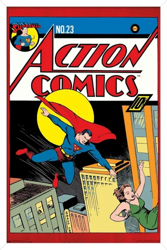 Miniatura 11 de Trends International DC Comics - Póster de pared de Superman - Action Comics 23, 22.375 x 34 pulgadas, versión premium sin marco