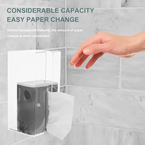 Miniatura 6 de Servilletero de baño, soporte de papel higiénico montado en la pared, dispensador de toallas de papel, soporte de pared para papel higiénico