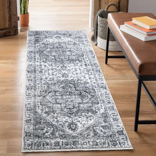 Miniatura 45 de Bloom Rugs Alfombra lavable antideslizante de 2 x 3 pies, color azul/verde/mandarina, alfombra tradicional oriental para sala de estar, dormitorio