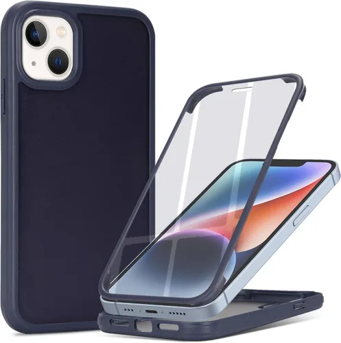 Miniatura 30 de Funda para iPhone 13 mini con protector de pantalla integrado y protección de cuerpo completo, para Apple iPhone 13 Mini, fundas para hombres, Rojo
