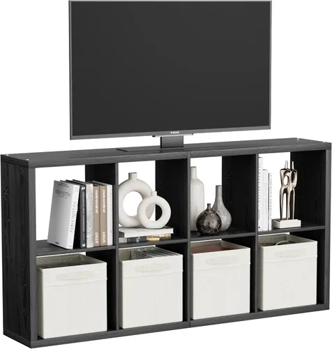 Miniatura 47 de Organizador de almacenamiento de 3 cubos de una fila, estante de cubo con tablas gruesas de alta resistencia, 13.31 pulgadas de largo x 9.37