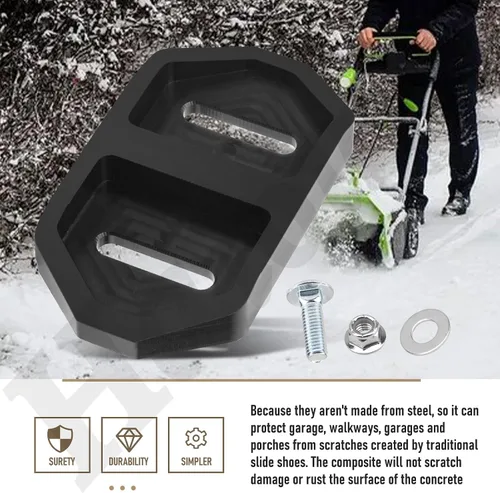 Miniatura 3 de AKS2400D 3130767001 - Juego de 2 quitanieves antideslizantes compatibles con EGO SNT2400, SNT2405 y SNT2406 2406 sopladores de nieve de 24 pulgadas