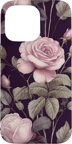 Miniatura 20 de Funda rosa botánica para iPhone 13 Floral Vintage Pattern with cute pink purple