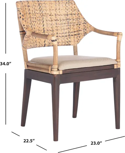 Miniatura 7 de SAFAVIEH Home Collection Carlo - Silla con brazos, color miel