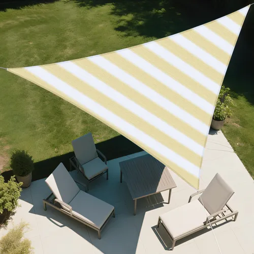 Miniatura 16 de SunnyRoyal Toldo parasol triangular de 8 x 8 x 8 pies con bloqueo UV, para patio, jardín, piscina (turquesa)