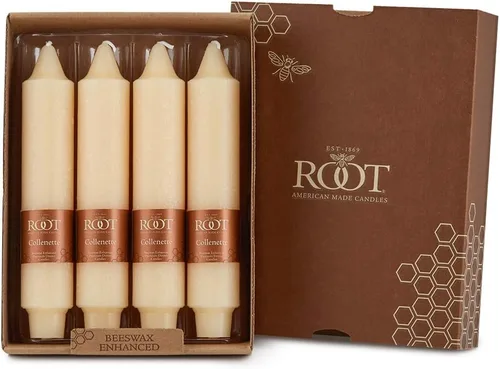 Miniatura 37 de Root Candles Velas sin aroma de cena Premium mezcla de cera de abejas en caja, 9 pulgadas, cera de abejas, 12
