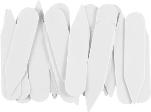 Miniatura 2 de ButtonMode Soporte para cuello para camisas de vestir, mantiene los puntos del cuello nítidos y rectos, extraíbles, plástico blanco resistente