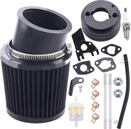 Miniatura 11 de Kit de Adaptador de Filtro de Aire de Carburador Mejorado de Alto Rendimiento con Bujía de Admisión Compatible con Predator 212cc 6.5 Hp Honda Gx160