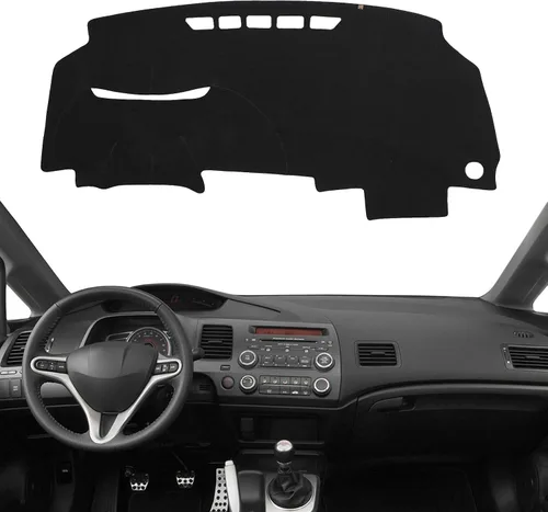 Miniatura 33 de Cubierta de tablero Tapete de salpicadero Compatible con Ho-nda Civic 2015-2012 (para transmisión izquierda), tapete de salpicadero para coche