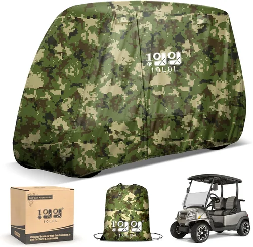 Miniatura 11 de 10L0L Fundas universales para carrito de golf Yamaha, Club Car, EZGO, impermeables, para 2/4 pasajeros, resistentes al agua, para carrito de golf