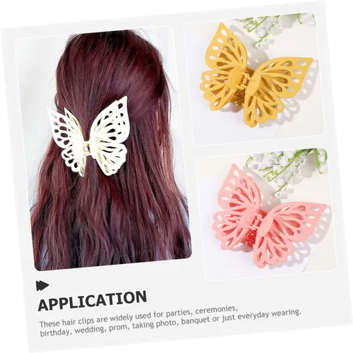 Miniatura 5 de 8 pinzas para el cabello de mariposas, pinzas grandes para mujeres y niñas, accesorios únicos para el cabello para fiestas y uso diario, pinzas