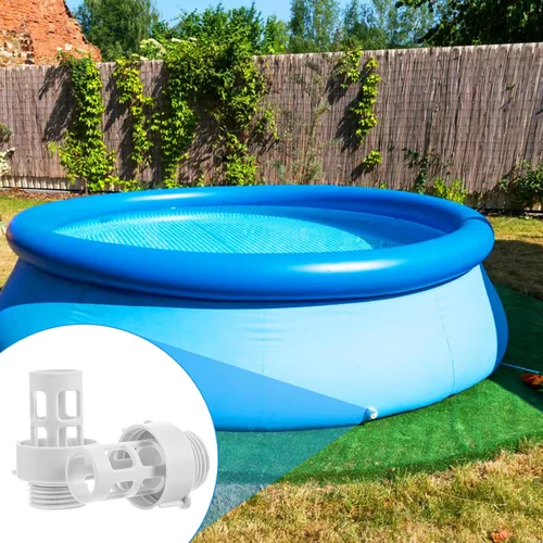 Miniatura 6 de Grevosea Paquete de 2 conectores de drenaje de piscina, conector de tapón de drenaje de manguera de jardín 10184 para piscinas redondas Intex