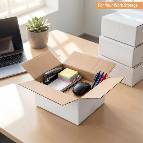 Miniatura 7 de Paquete de 40 cajas de envío de cartón blanco de 4x4x4'', cajas de correo medianas para pequeñas empresas para embalaje, mudanza y almacenamiento