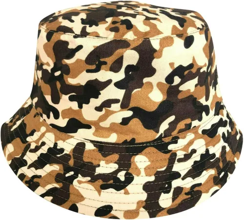 Miniatura 15 de Sombrero de pescador reversible para mujer, diseño de pescador, playa, para el verano, plegable, para el sol 2 piezas leopardo (verde+marrón)