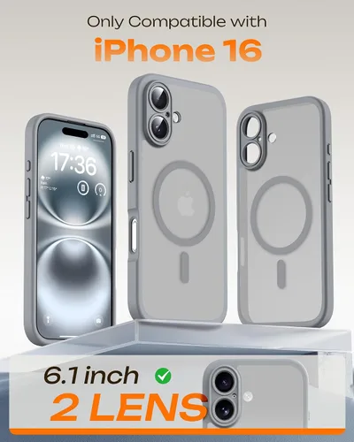 Miniatura 746 de TOCOL Funda para iPhone 11, compatible con Magsafe, protección completa de cámara, imanes integrados, protección contra caídas, funda translúcida