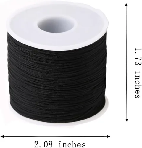 Miniatura 3 de Cordón de nailon trenzado de 150 yardas de 0.020 in, cuerda de hilo de nailon trenzado para pulseras de nudos chinos, collares, macramé, joyería