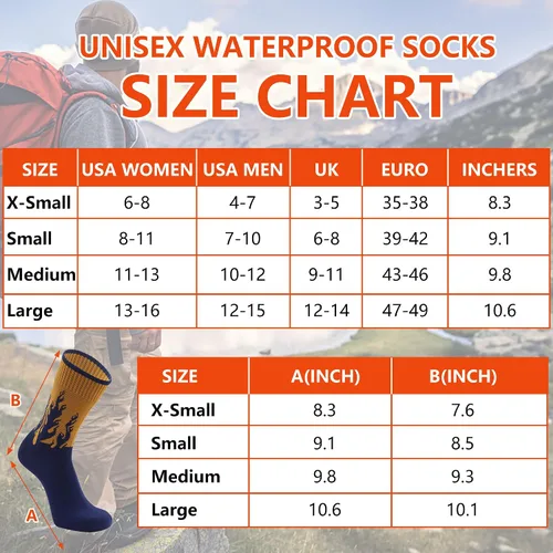 Miniatura 2 de Waterproof Socks for Men Women, Outdoor Sports Breathable Waterproof Socks for Hiking Camping Wading Trekking